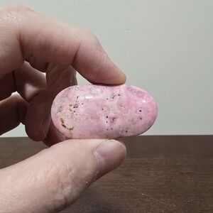 Pink Rhodonite Crystal Palmstone #B